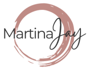Martina Jay logo with enso symbol